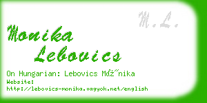 monika lebovics business card